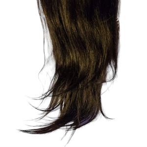 NWOT Dark brown wig with bangs 30 inches silky synthetic hair